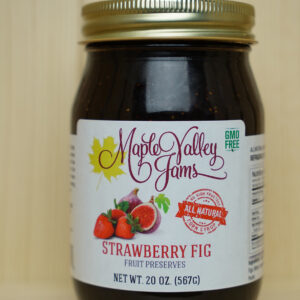 jar of strawberry fig preserves