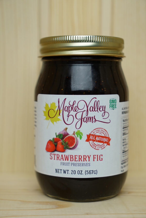 jar of strawberry fig preserves