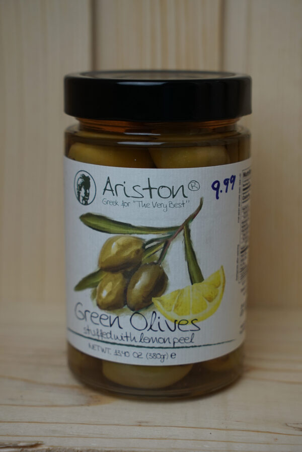 green olives stuffed with lemon peel