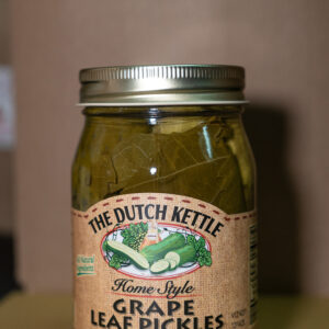 jar of Grape leaf pickles