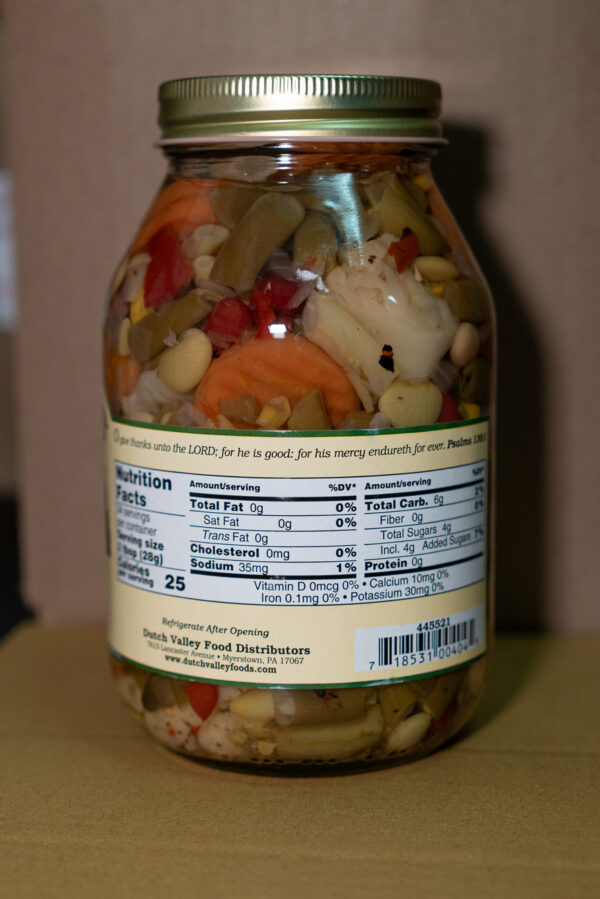 34 oz jar of sweet & sour chow chow